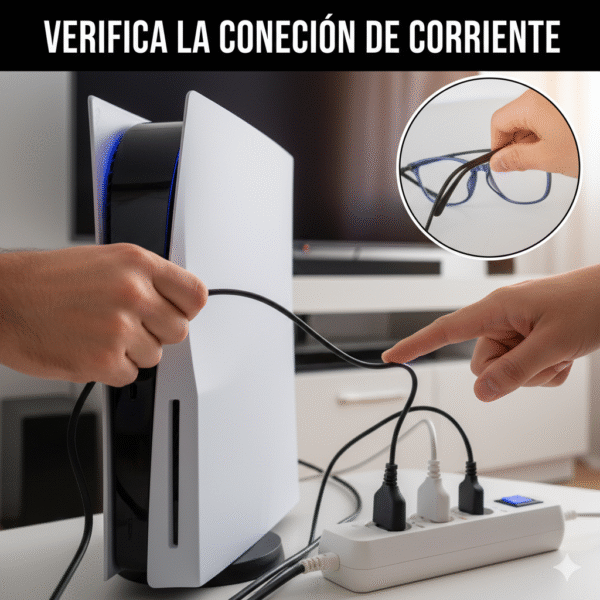 Revisar Cable de corriente en la PlayStation 5